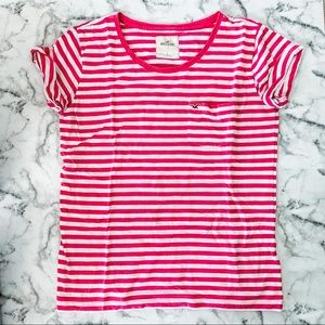 Hollister Pink striped tshirt